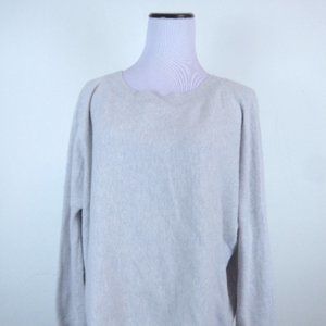 VINCE WOOL ANGORA BLEND drop shoulder gray tunic Sweater L oversized